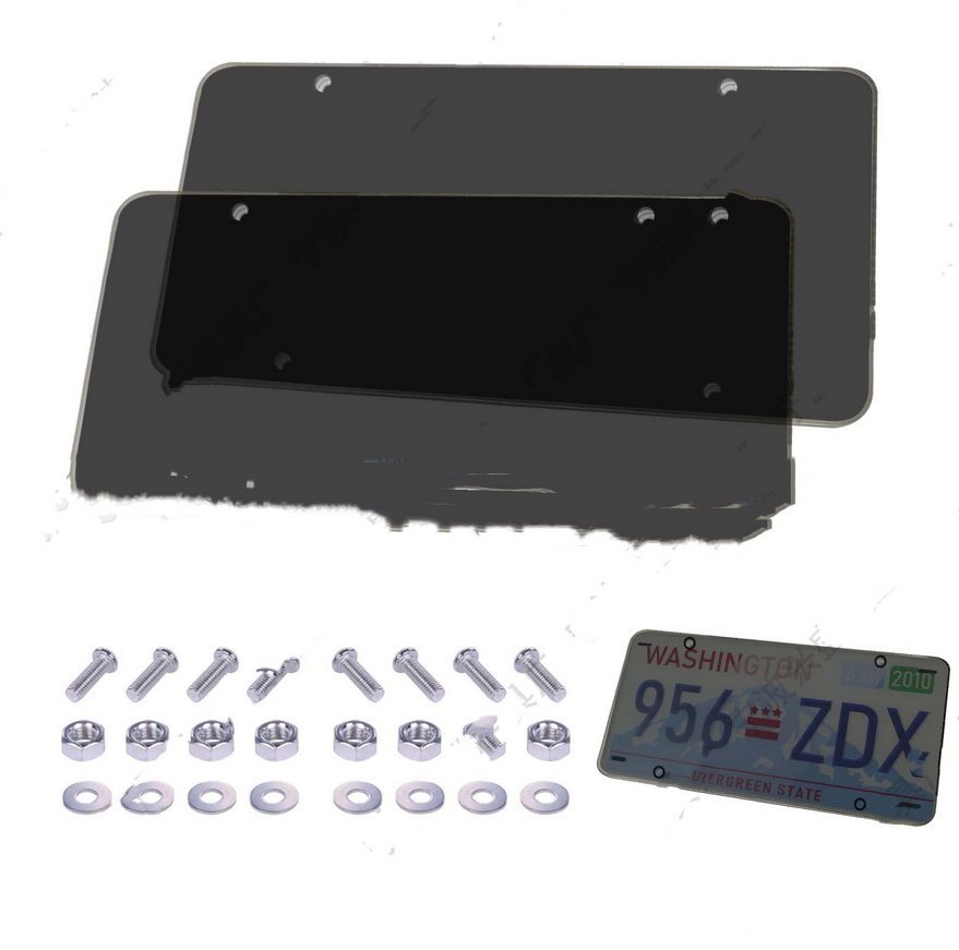 American Style License Plate Cover - Car License Frame, Solid Color Plastic