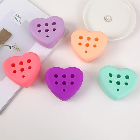 Heart-Shaped Silicone Makeup Brush Cleaning Egg