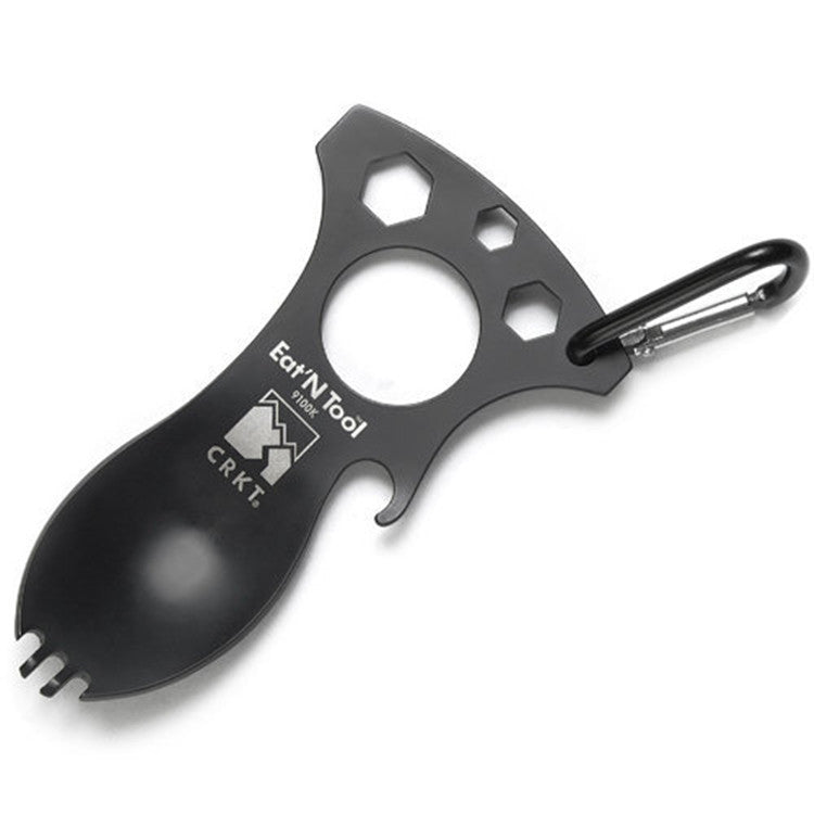 Outdoor Multi-Tool Camping Gear with Spoon, Fork, Opener