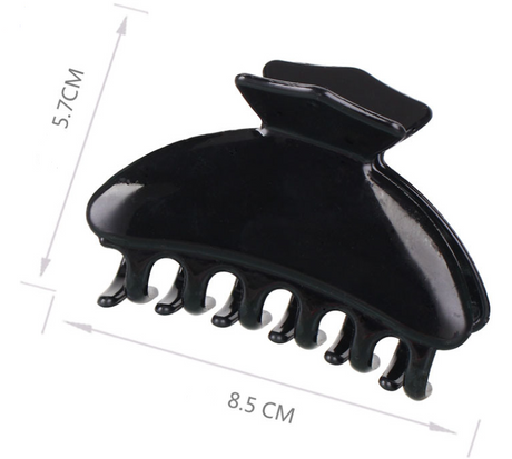 Shiny Spray Hair Clip, Black Shell Ponytail Holder