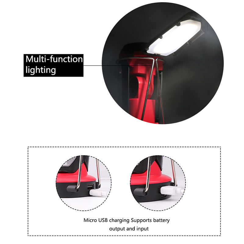 LED Camping Lantern, Outdoor Tent Light, Emergency Fan