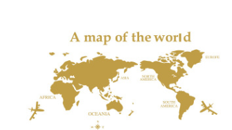 World Map Wall Sticker for Home and Office Decor