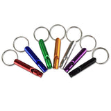 CTFRQC Set of 7 Extra Loud Whistles for Camping Hiking Hunting Outdoors Sports and Emergency Situations Sturdy but Light Aluminium Key Chain Signals 0.8 inch