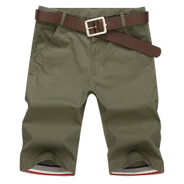 Men's Casual Solid Color Cotton-Linen Shorts