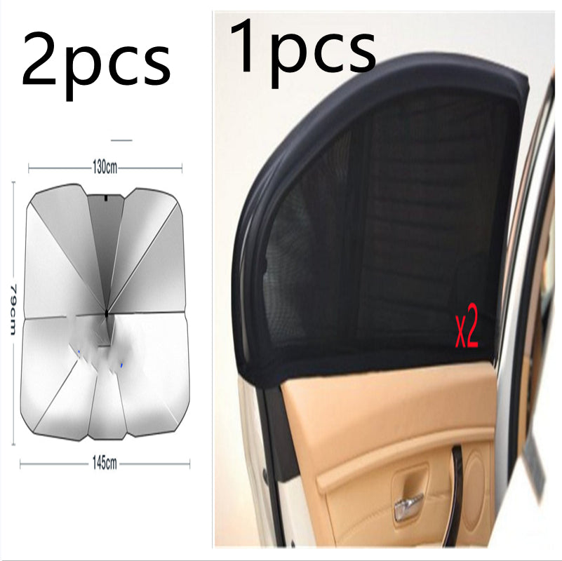 Car Sun Shade Umbrella - Titanium Silver