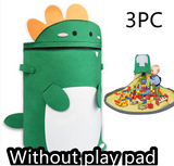 Felt Storage Bag Toy Play Mat 2 In 1 Pull Rope