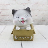 Cute Cat Resin Piggy Bank for Kids' Home Decor