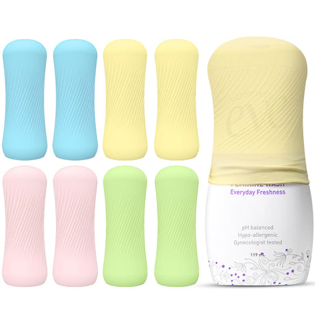 8 Pack Elastic Sleeves for Leak Proofing TravelSilicone Leak Proof Sleeves for Travel Container Luggage Reusable AccessoriesSilicone Travel Bottle Covers for WomenTravel Size Toiletries-Colorful