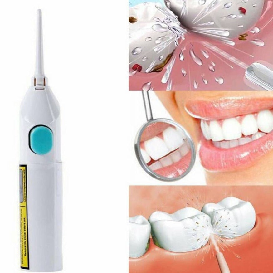 Dental Flusher with Spray and Press Features