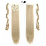 European American Long Straight Hair Velcro Ponytail