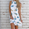 Multicolor Sleeveless Halter Dress for Women