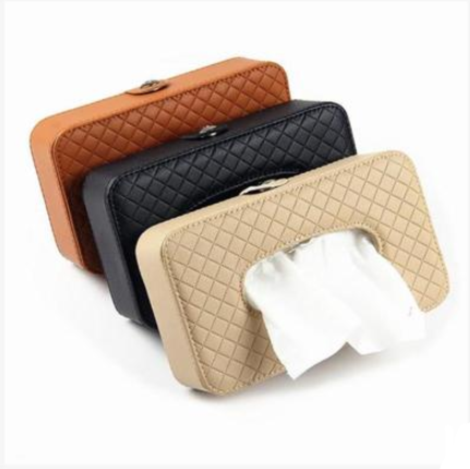 Plaid Tissue Box for Car and Home Use