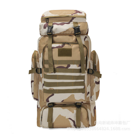 80L Camouflage Outdoor Backpack for Hiking and Camping
