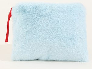 Knot Decor Plush Makeup Bag - Portable Travel Organizer