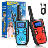 Wishouse Walkie Talkies for Kids Rechargeable Long RangeXmas Birthday Gift for 4 5 6 7 8 9 Year Old Boys GirlsHiking Gear Camping Games Cool Toys with NOAASOS SirenLampLanyardsEasy to Use2 Pack