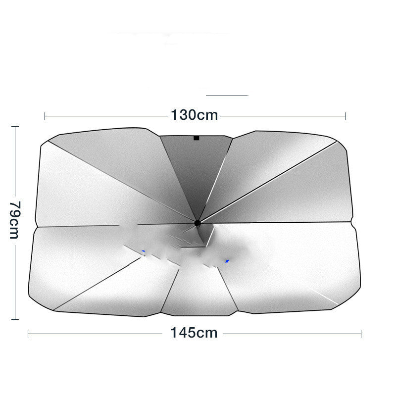 Car Sun Shade Umbrella - Titanium Silver