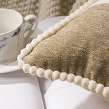 Chenille Deer Print Throw Pillowcase for Home Decor