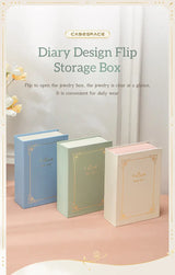 Stylish Diary Jewelry Box - Magnetic Organizer for Accessories
