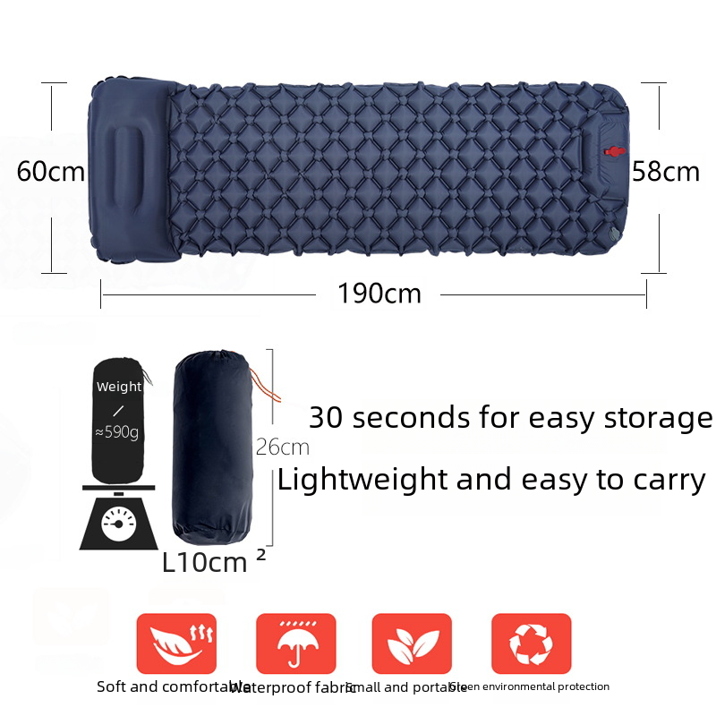 Outdoor Inflatable Mattress - TPU Lightweight Camping Pad