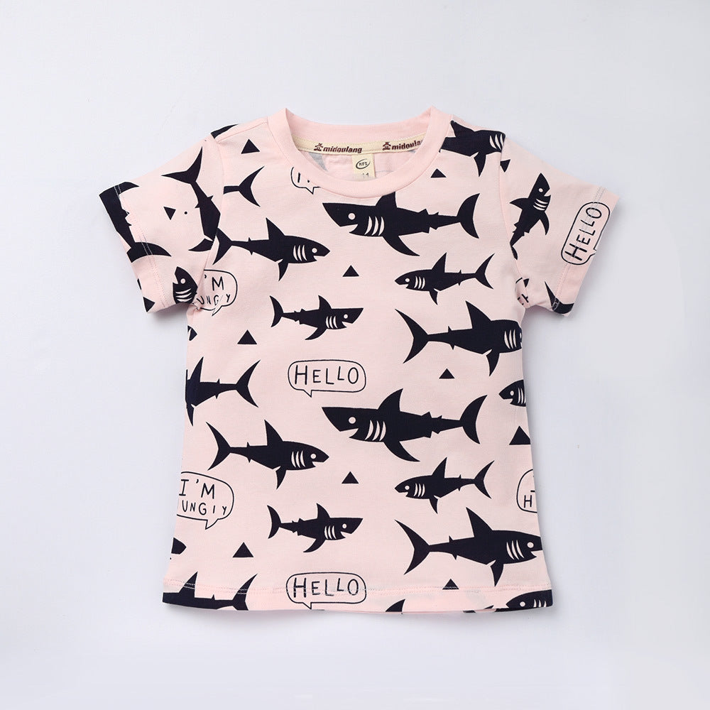 Children's Cartoon Pure Cotton Short Sleeve T-Shirt