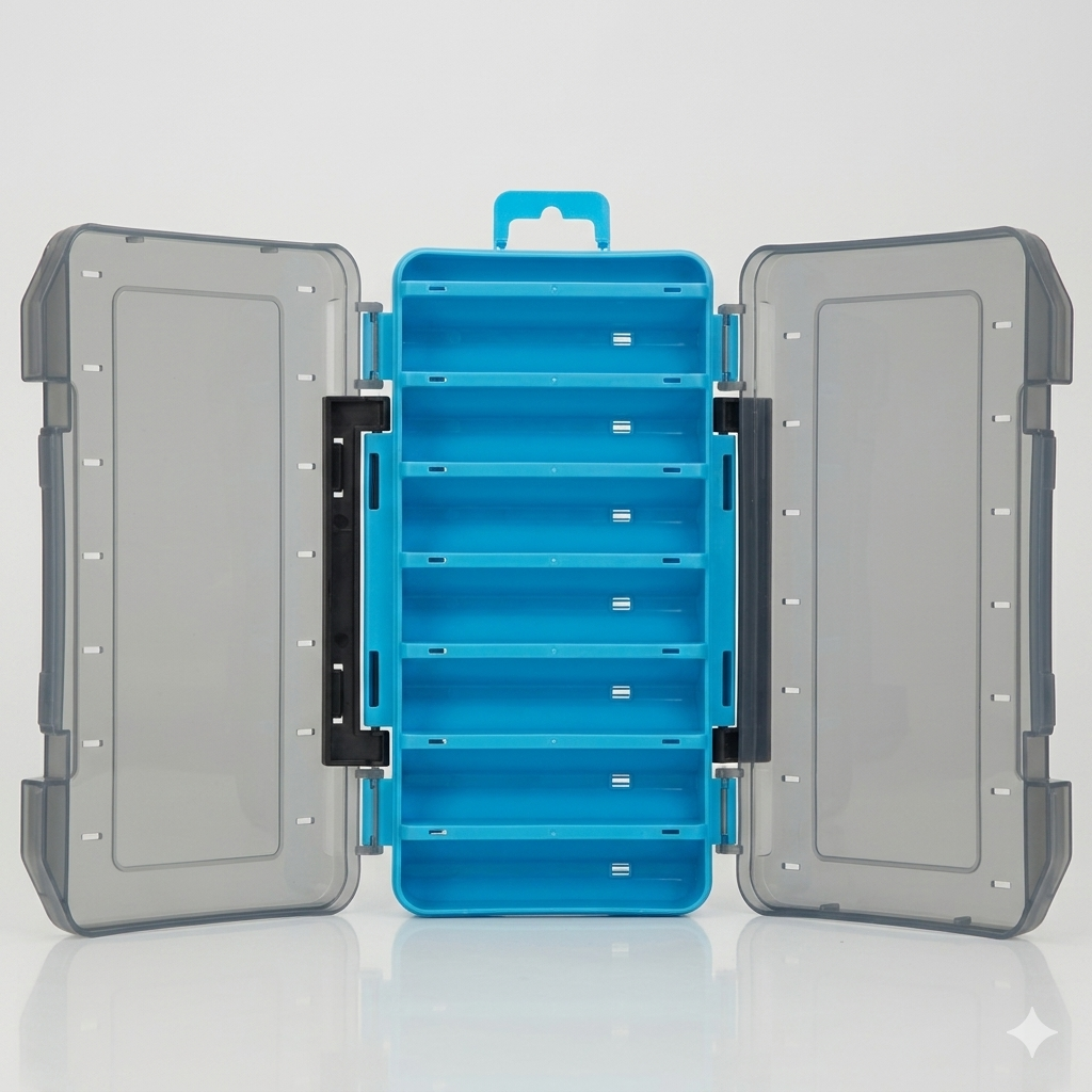 Dual-Sided Fishing Tackle Box