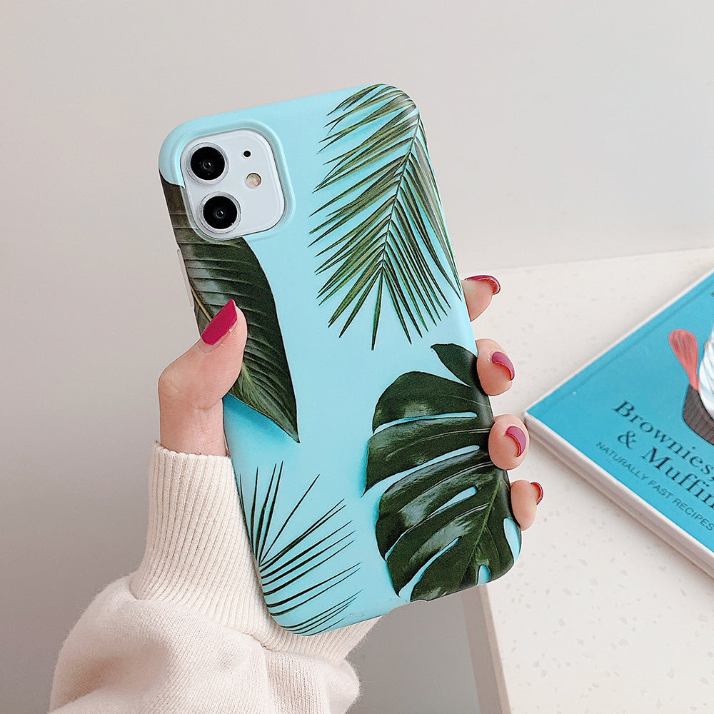 Blue Leaf Banana Leaf Phone Case
