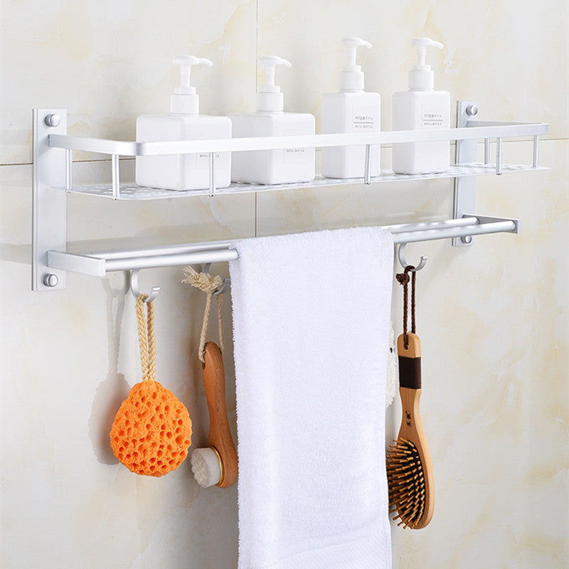 Wall-Mounted Space Aluminum Bathroom Storage Rack