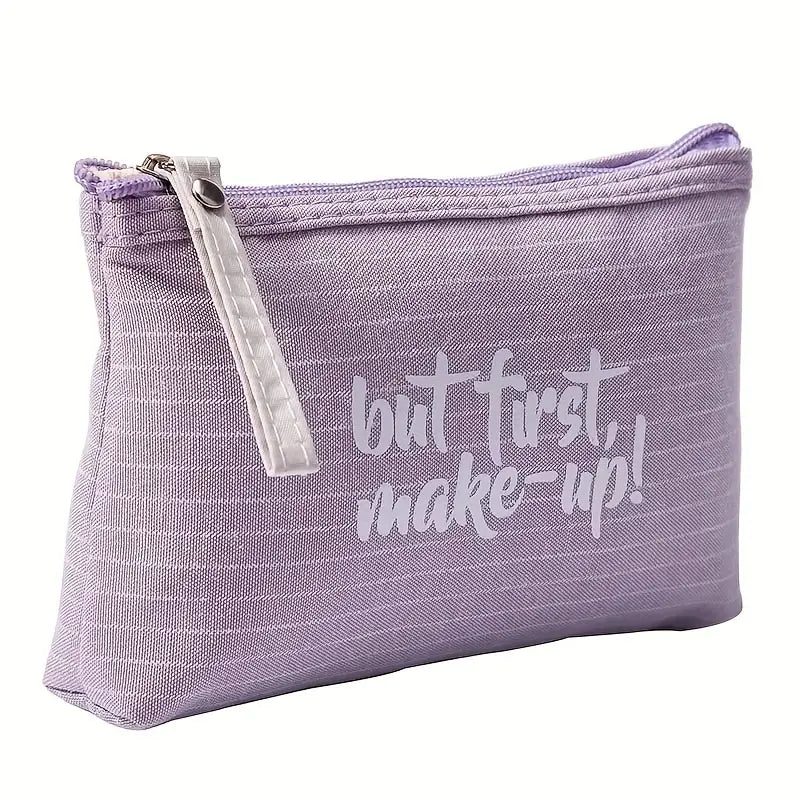 Waterproof Letter Pattern Zipper Makeup Bag Organizer