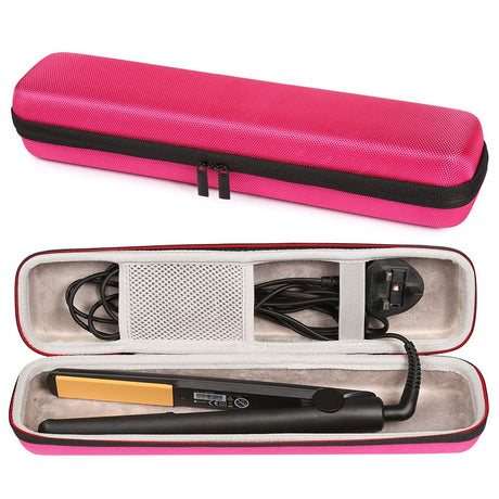 Faylapa Hard Carry Travel Case for Classic Hair Straightener Curling Irons StylerHair Straightener EVA Case for Vacation(Accessories Not IncludePink)