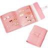 QBestry Stud Earring Storage Book Travel Stud Earring Organizers and Storage 63 Pairs Hanging Earring Holder Organizer Travel Earring Book Organizer for Girls Earring Travel Organizer for Women Pink
