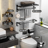 Bathroom Storage Rack - No Punching Space Aluminum Towel Holder