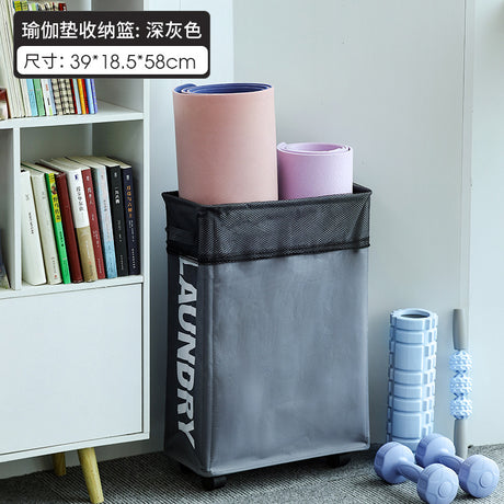 Yoga Mat Storage Organizer with Large Racket Basket