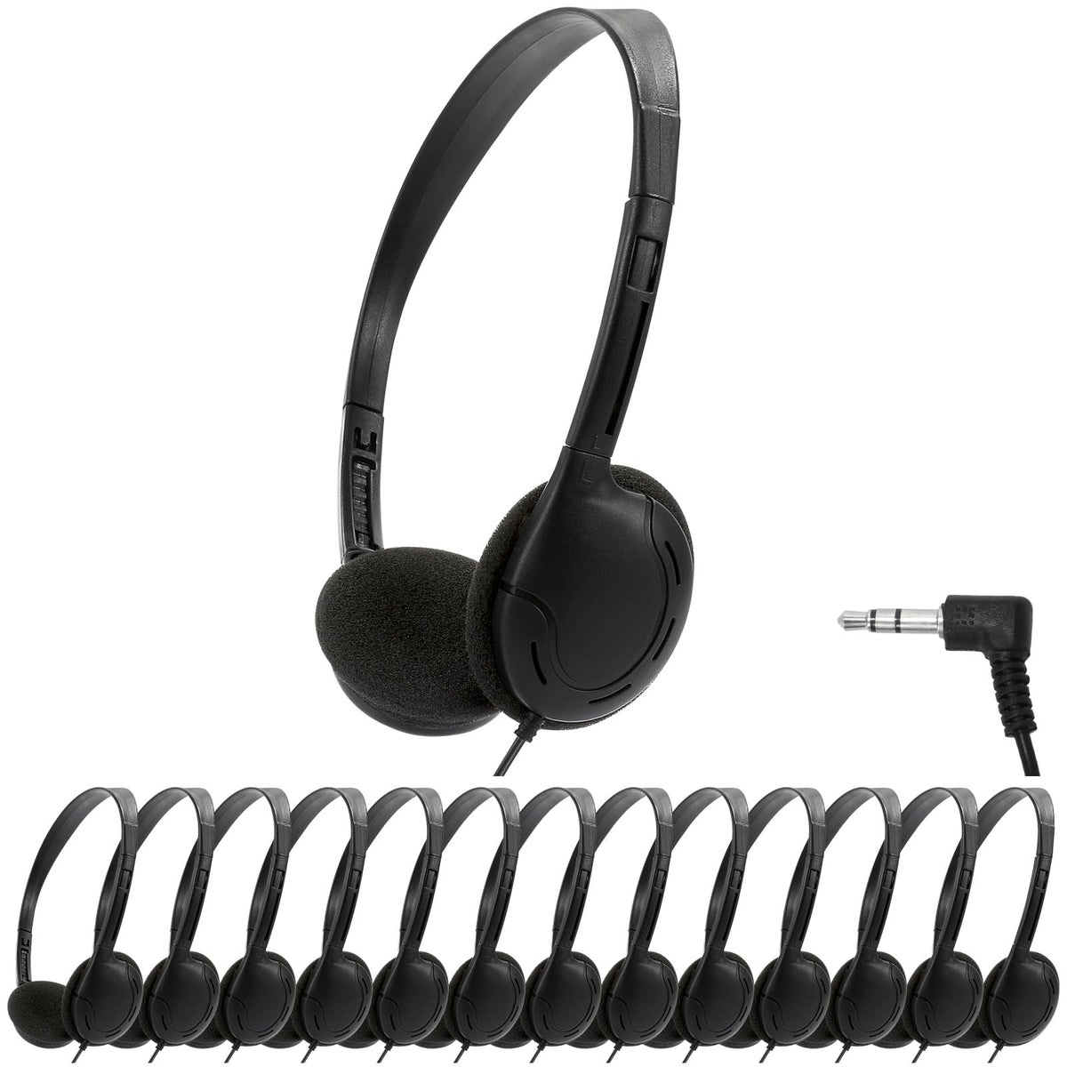 LUCKYMARK 10 Pack Classroom Headphones Headphones Bulk for Kids Teenagers Boys Girls Wire Bulk Headphones for Classroom Adjustable with 3.5 mm Jack