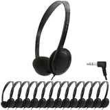 LUCKYMARK 10 Pack Classroom Headphones Headphones Bulk for Kids Teenagers Boys Girls Wire Bulk Headphones for Classroom Adjustable with 3.5 mm Jack