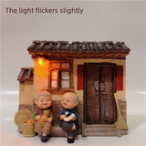 Creative Elderly Couple Figurine for Home Decor Gift