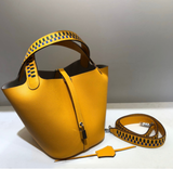 Genuine Leather Women's Woven Large Capacity Tote Bag