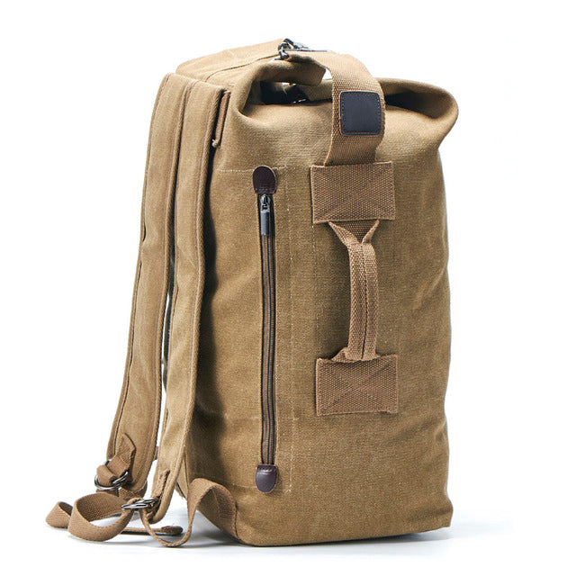 High-Capacity Canvas Backpack for Hiking Adventures