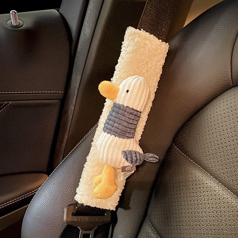 HOUKIG Car Seat Belt Cover Stocking Stuffers Cute Creative Toy Flower Cloud Duck Safety Seatbelt Shoulder Pad Auto Accessory Neck Cushion Protector Seatbelt Shoulder Protector Nice Gift (Duck)
