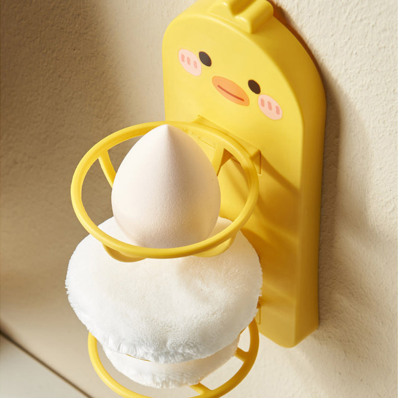 Little Yellow Duck Makeup Sponge Holder Wall Rack
