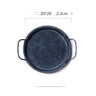 Distressed Round Iron Storage Tray with Handle