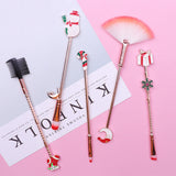 Christmas Reindeer Makeup Brush Set for Gifting