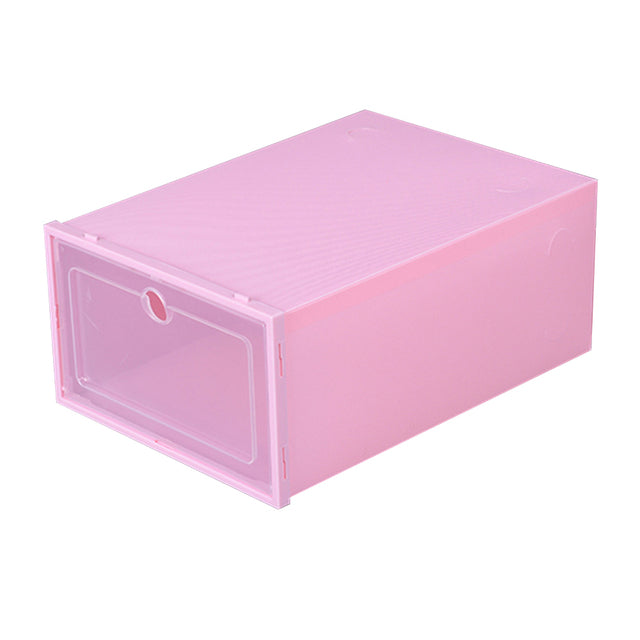 Stackable Transparent Plastic Shoe Storage Organizer Box