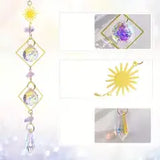 Crystal Moon Sun Prism Suncatcher for Home Decor