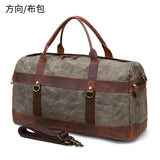 Vintage Waxed Canvas Travel Bag for Camping and Storage