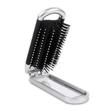 Mini Hair Brush for Women Men and Girls Small Folding Travel Detangling Hairbrush with Purse Mirror Portable Pocket Size Hair Massage Comb Compact Foldable Hair Styling Tool for ThinShortWet Hair
