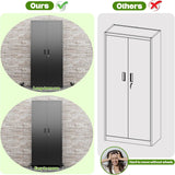 Garage Storage Cabinet With Optional Wheels, Metal Lockable File Cabinet With 2 Doors And 4 Adjustable Shelves,Tool Storage,Home Office Garage,Gym,School Black