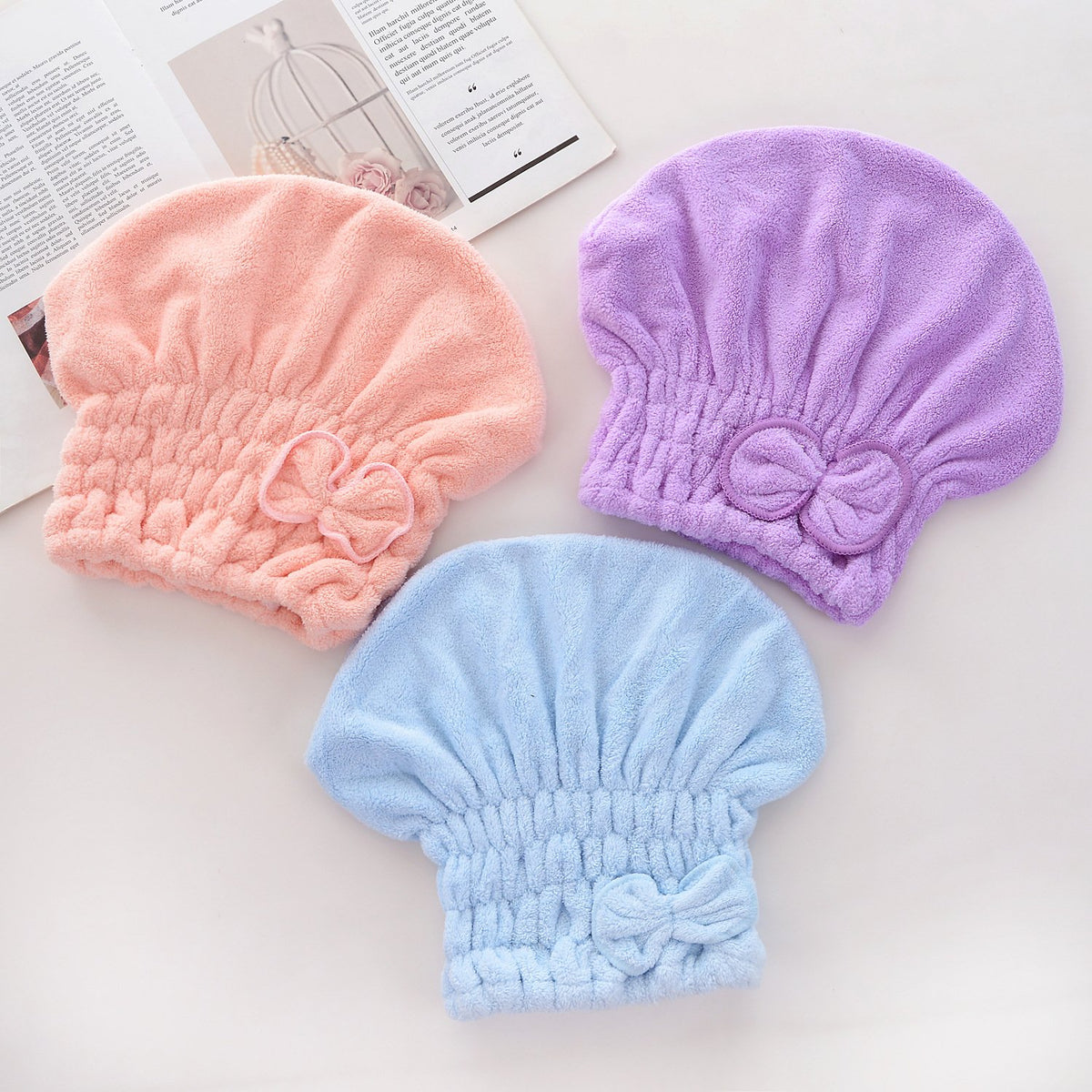 High Density Coral Fleece Hair Drying Hat