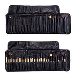 32-Piece Black Synthetic Fiber Makeup Brush Set