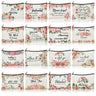 Pinkunn 16 Pcs Canvas Cosmetic Bag Bulk Inspirational Quotes Makeup Bags with Zipper Encouragement Travel Toiletry Pouch Appreciation Gift for Christmas Teacher Birthday Graduation(Flower)