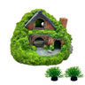 Tfwadmx Aquarium Decoration Hobbit House Resin Small Fish Hideout Cave Aquarium Decor Hollow Hole Shelter Fish Tank Hut Ornaments Mini Garden Landscaping Accessories(3 Pcs)